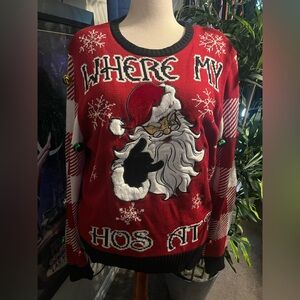 Spencer's Red Xmas Santa Crewneck Sweater